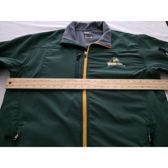 KA Knights Apparel Wright State Raiders Mens L Green Full Zip Jacket Pre-owned - Picture 9 of 13